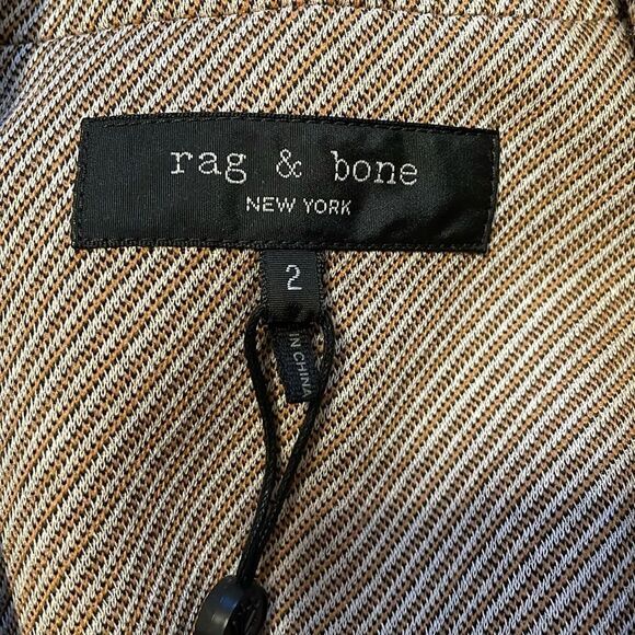 Rag & Bone Slade Blazer in Beige Multi Stripe 2 - Picture 7 of 14